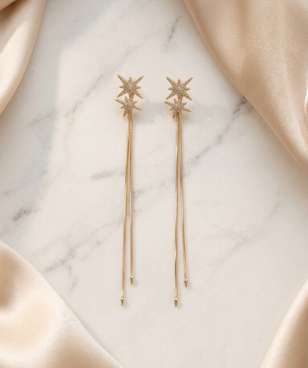 Stardust Tassel Drop Earrings