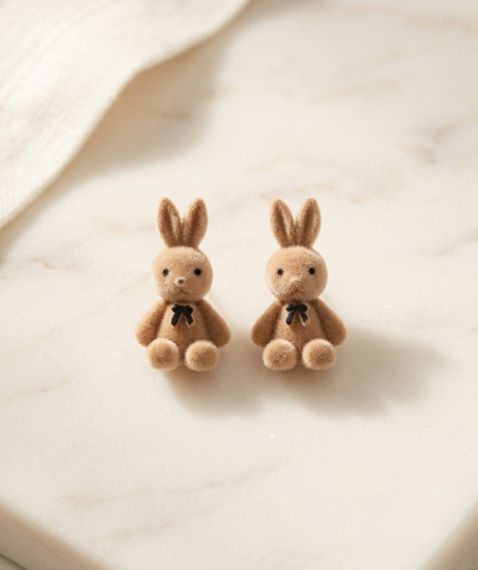 Plush Rabbit Earrings