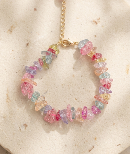 Candy Color Gemstone Chip Bracelet