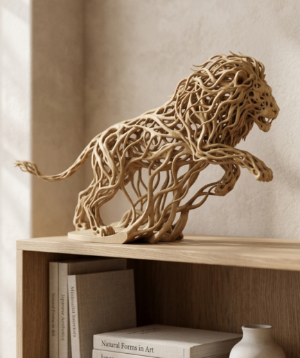 Voronoi Lion statue